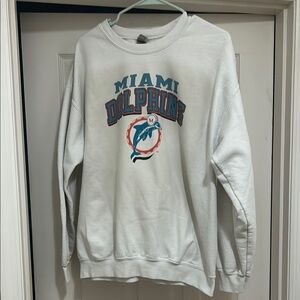 Miami Dolphins White Sweatshirt